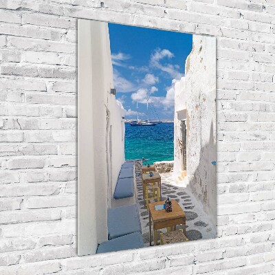 Verticale foto op glas Griekse straten