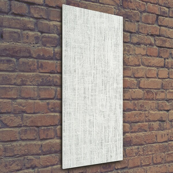 Verticale foto op glas Wit linnen canvas