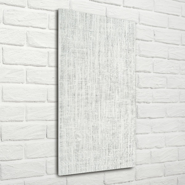 Verticale foto op glas Wit linnen canvas