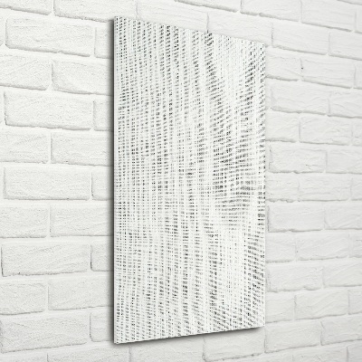 Verticale foto op glas Wit linnen canvas