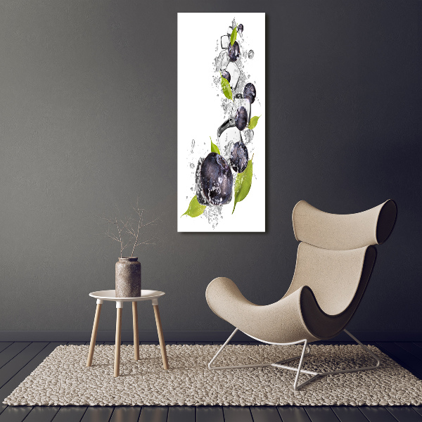 Verticale glasfoto Bessen en ijs