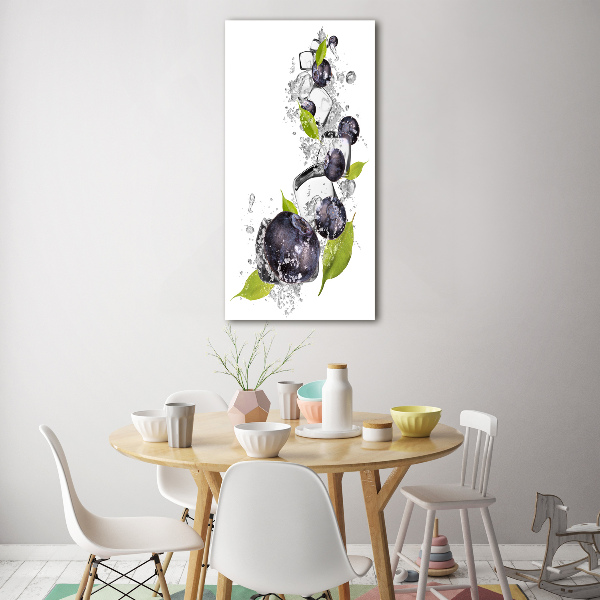 Verticale glasfoto Bessen en ijs