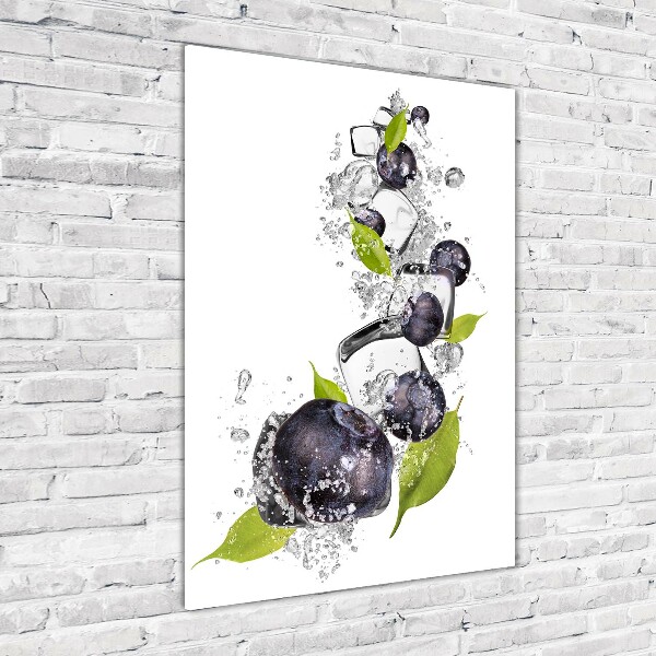 Verticale glasfoto Bessen en ijs