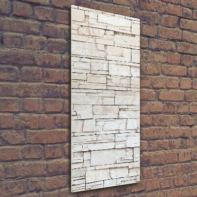 Verticaal glasschilderij Stenen muur