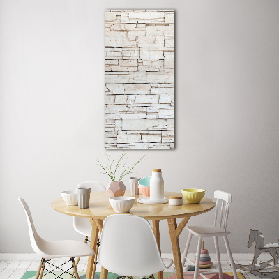 Verticaal glasschilderij Stenen muur