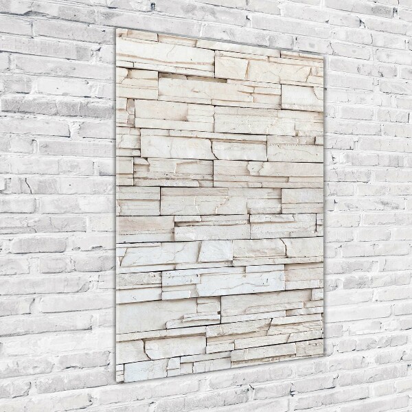 Verticaal glasschilderij Stenen muur