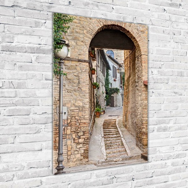 Verticale glasfoto Italiaanse straten