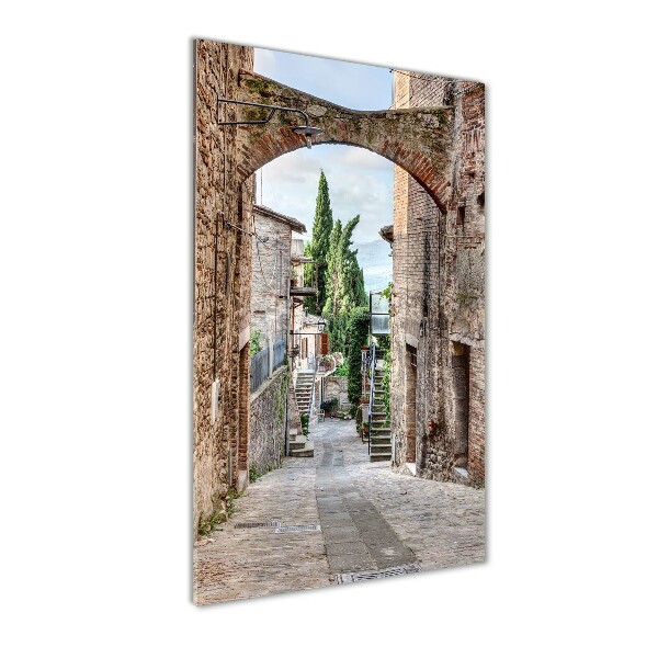 Verticale glasfoto Italiaanse straten