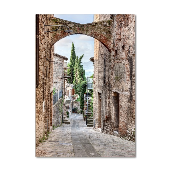 Verticale glasfoto Italiaanse straten