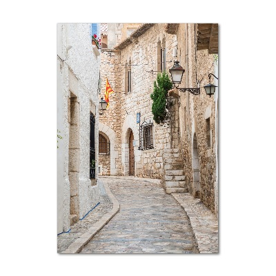 Verticaal glasschilderij Straten in Spanje