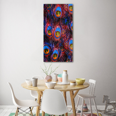 Verticale glasfoto Pauwenveren