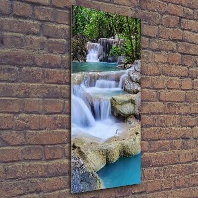 Verticale foto op glas Waterval Thailand