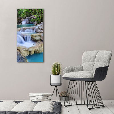 Verticale foto op glas Waterval Thailand