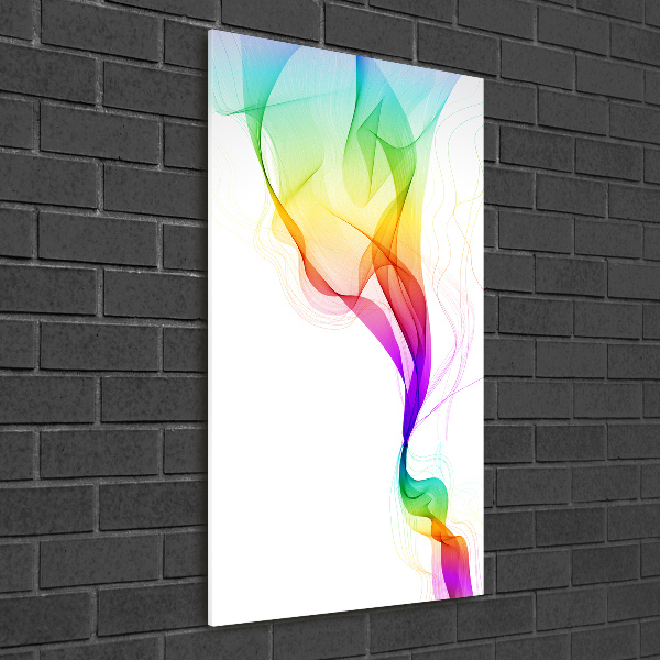 Verticale glasfoto Kleurrijke abstractie