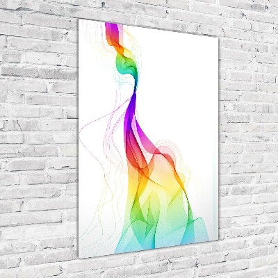 Verticale glasfoto Kleurrijke abstractie