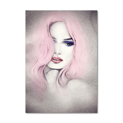 Verticale foto op glas Abstracte vrouw
