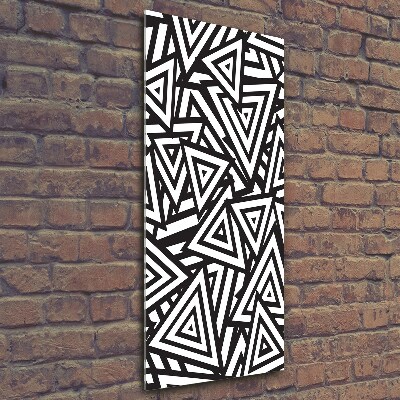 Verticale foto op glas Achtergrond met driehoeken