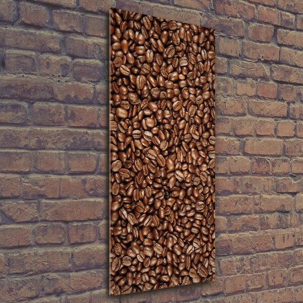 Verticaal glasschilderij Koffiebonen