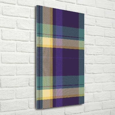 Verticale glasfoto Geruite textuur