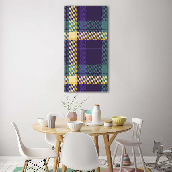 Verticale glasfoto Geruite textuur