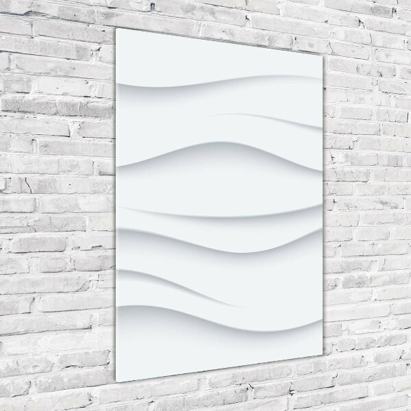 Verticale glasfoto Abstracte golven