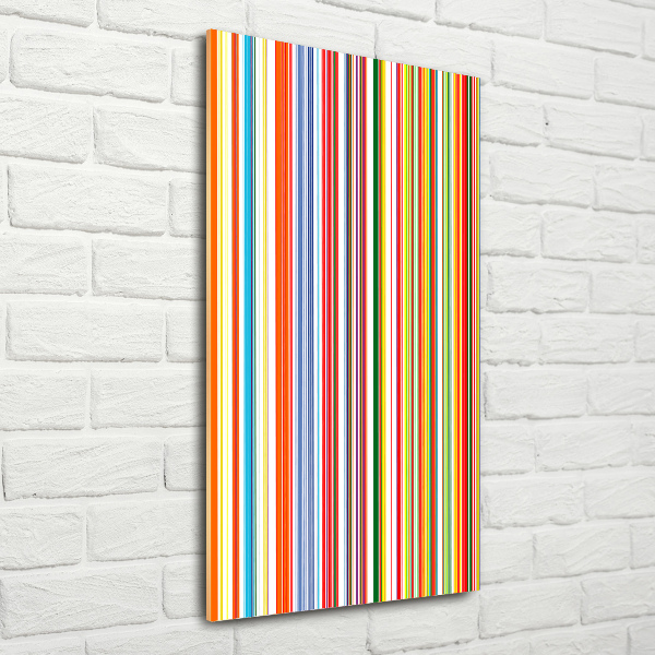 Verticale glasfoto Kleurrijke strepen
