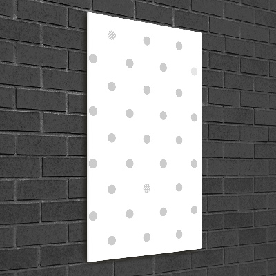 Verticaal glasschilderij Stippen en hartjes