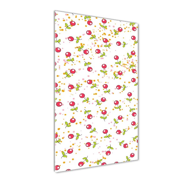 Verticale glasfoto Kersen