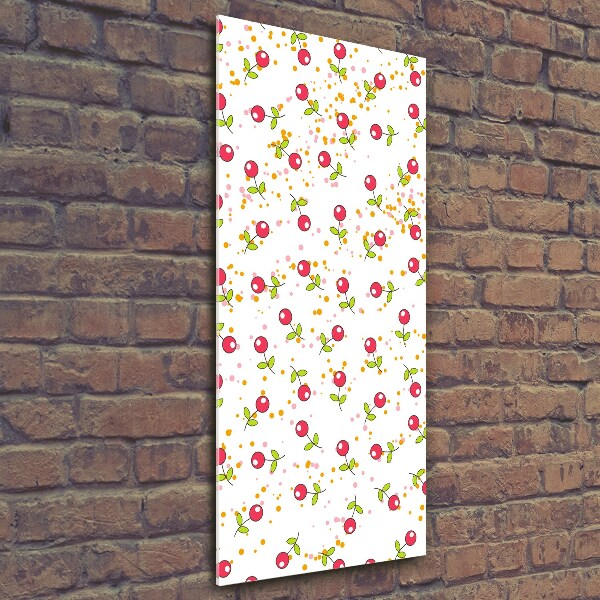 Verticale glasfoto Kersen