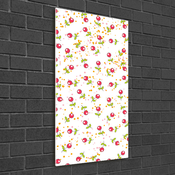 Verticale glasfoto Kersen