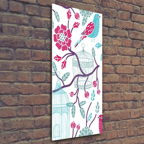 Verticale foto op glas Vogelkooien