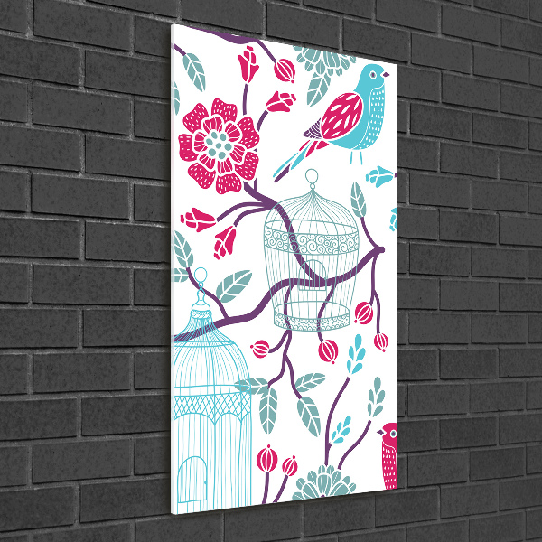 Verticale foto op glas Vogelkooien