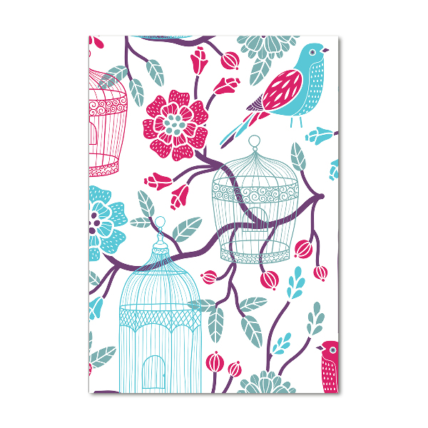 Verticale foto op glas Vogelkooien