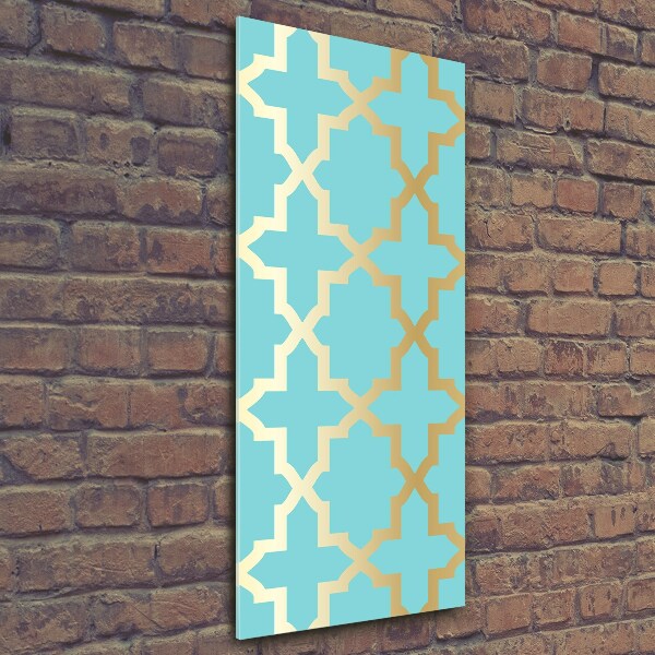 Verticale glasfoto Arabisch patroon