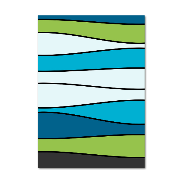 Verticaal glasschilderij Kleurrijke strepen