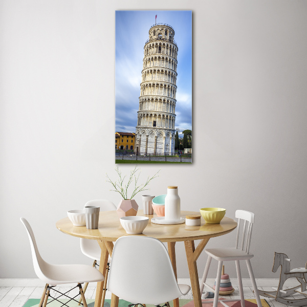 Verticale foto op glas Scheve Toren van Pisa