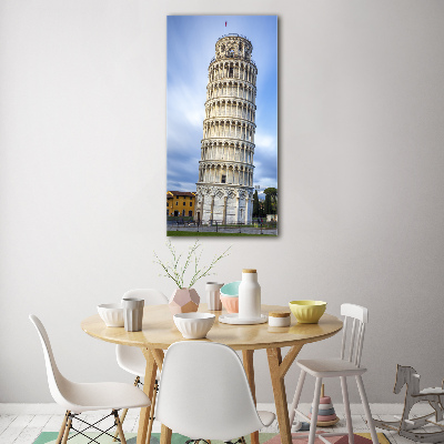 Verticale foto op glas Scheve Toren van Pisa