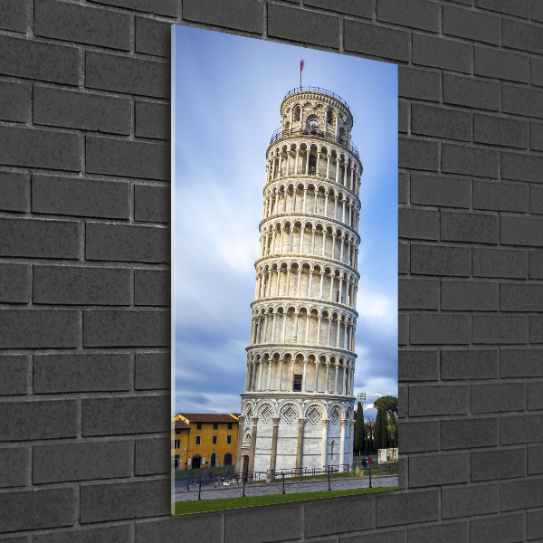 Verticale foto op glas Scheve Toren van Pisa