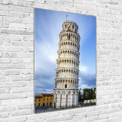 Verticale foto op glas Scheve Toren van Pisa