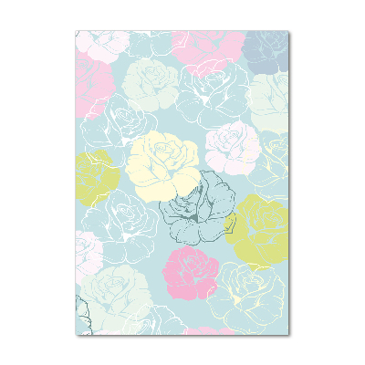 Verticale glasfoto Rozen