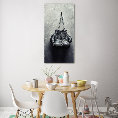 Verticaal glasschilderij Bokshandschoenen