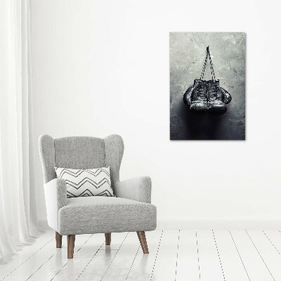 Verticaal glasschilderij Bokshandschoenen