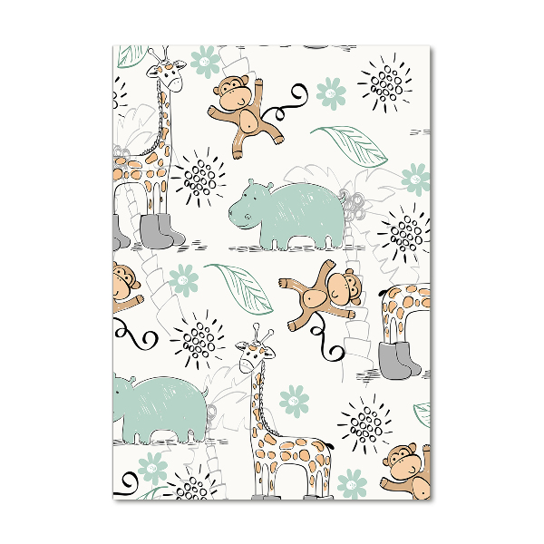 Verticale glasfoto Dieren van Afrika