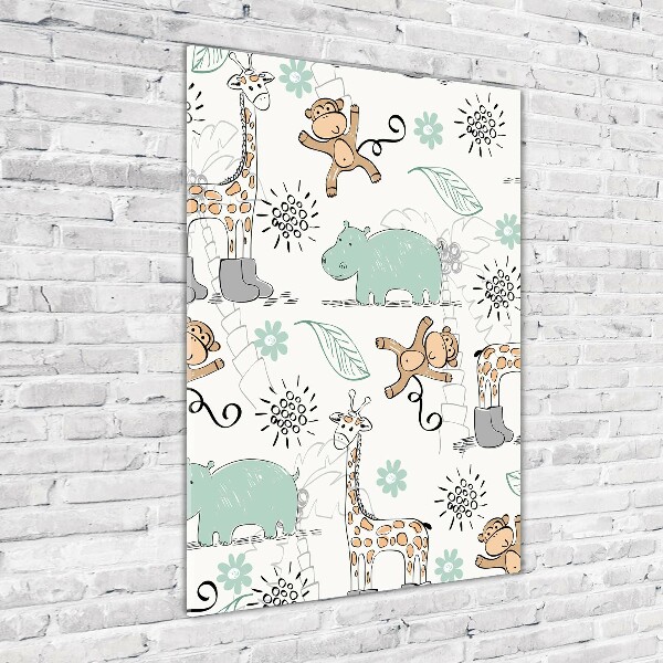 Verticale glasfoto Dieren van Afrika