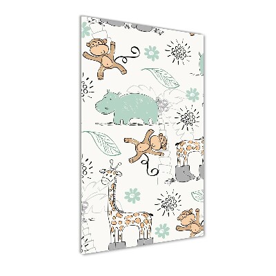 Verticale glasfoto Dieren van Afrika