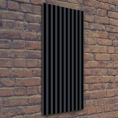 Verticale foto op glas Zwarte en grijze strepen