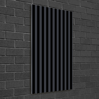 Verticale foto op glas Zwarte en grijze strepen