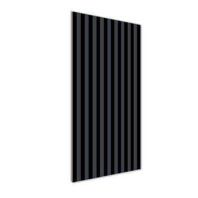Verticale foto op glas Zwarte en grijze strepen