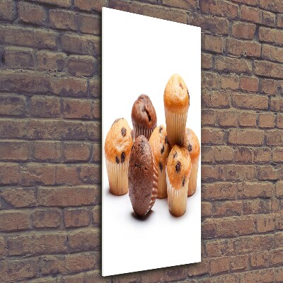 Verticale glasfoto Cupcakes