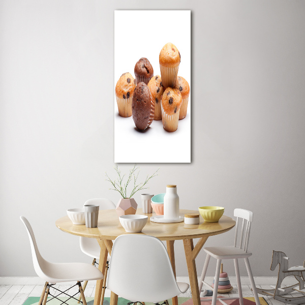 Verticale glasfoto Cupcakes